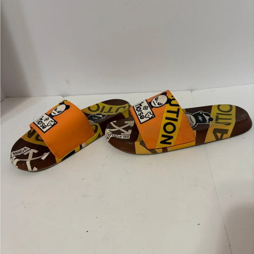 panda slides which open-toed sandal featuring a design with a panda on the strap - Picture 4 of 6